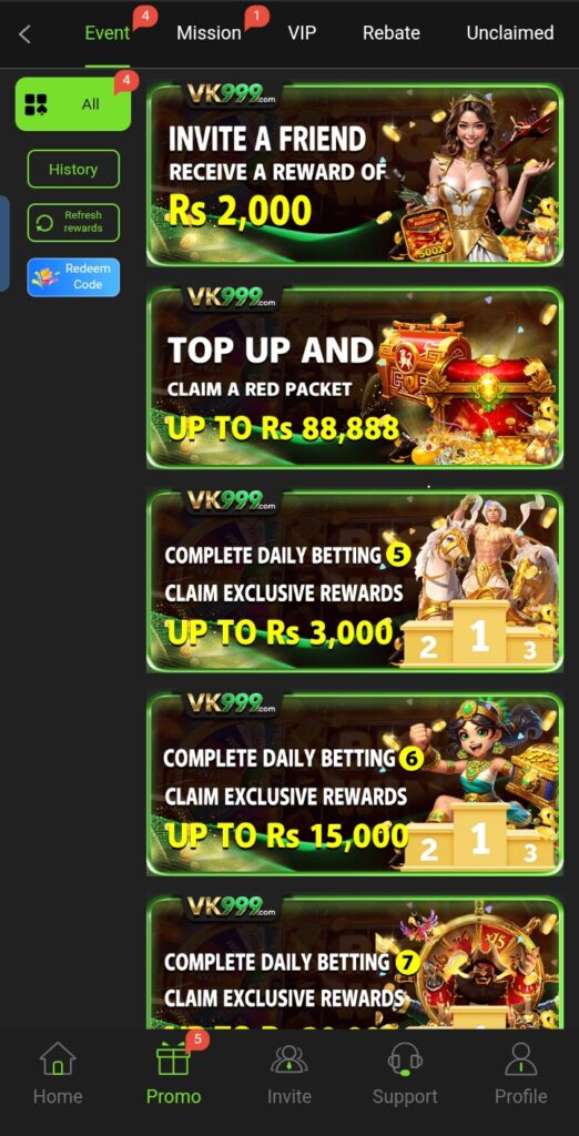 VK999 bonuses
