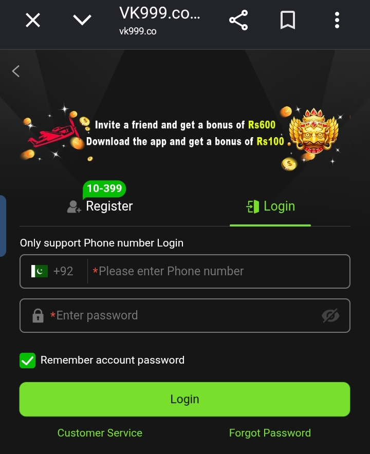 VK999 login
